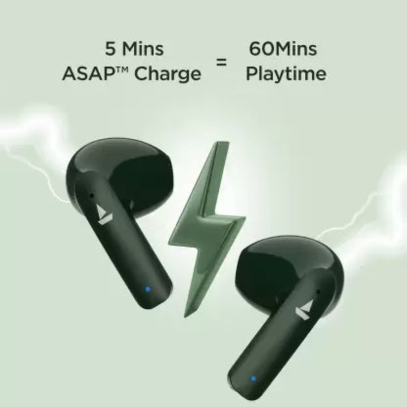 (Open Box) boAt Airdopes 100 with 50 Hours Playback, Quad Mics ENx Technology & Beast Mode Bluetooth Headset