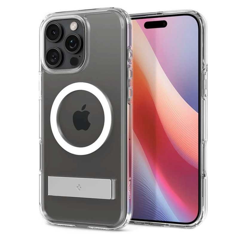 Spigen – Slim Armor Essential S MagSafe Case for Apple iPhone 16 Pro – Crystal Clear