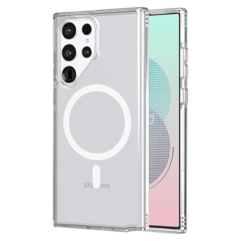 AMPD TPU / Acrylic Crystal Clear MagSafe Case for Samsung Galaxy S22 Ultra Clear