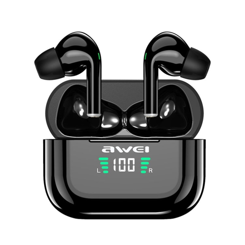 AWEI Earbuds Wireless Bluetooth 5.3 Noise Cancelling Headphones – Black