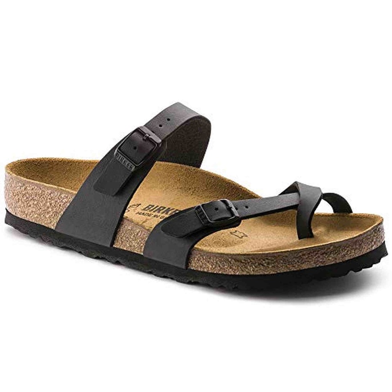 BIRKENSTOCK Women’s Mayari Sandals, Black Birko-Flor, 41 R EU, 10-10.5 M US