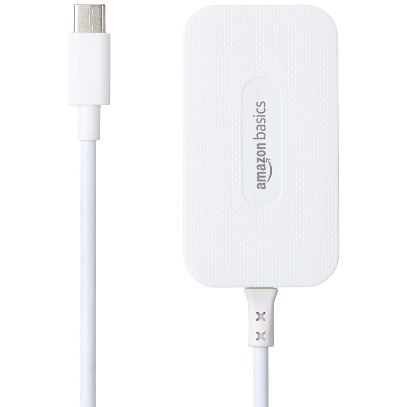 (Open Box) Amazon Basics 4 Port USB 2.0 Hub, 0.3M Length, 37.5 Grams White
