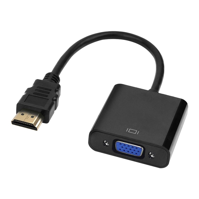 (Open Box)NISHTECH HDMI to VGA, High Speed 1080P HDMI to VGA Adapter (Male to Female) for Computer, Desktop, Laptop, PC, Monitor, Projector, HDTV, Chromebook, Raspberry Pi, Roku, Xbox and More – Black