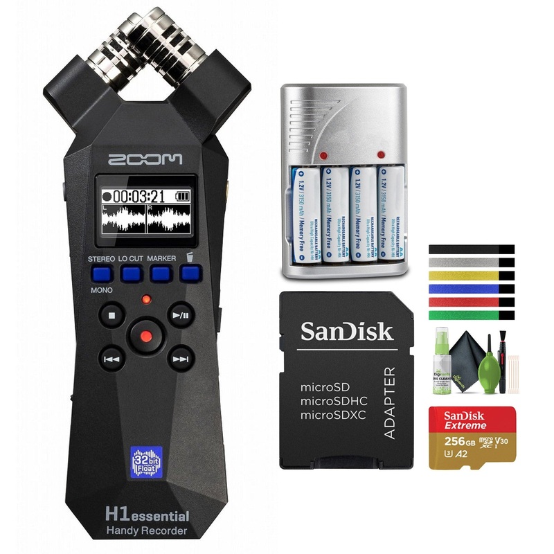 Zoom H1essential Stereo Handy Recorder (2024 Model, Essential Series) with 32-Bit Float, Accessibility, X/Y Microphones, USB Microphone, Portable, for Musicians, Podcasters, Filmmakers