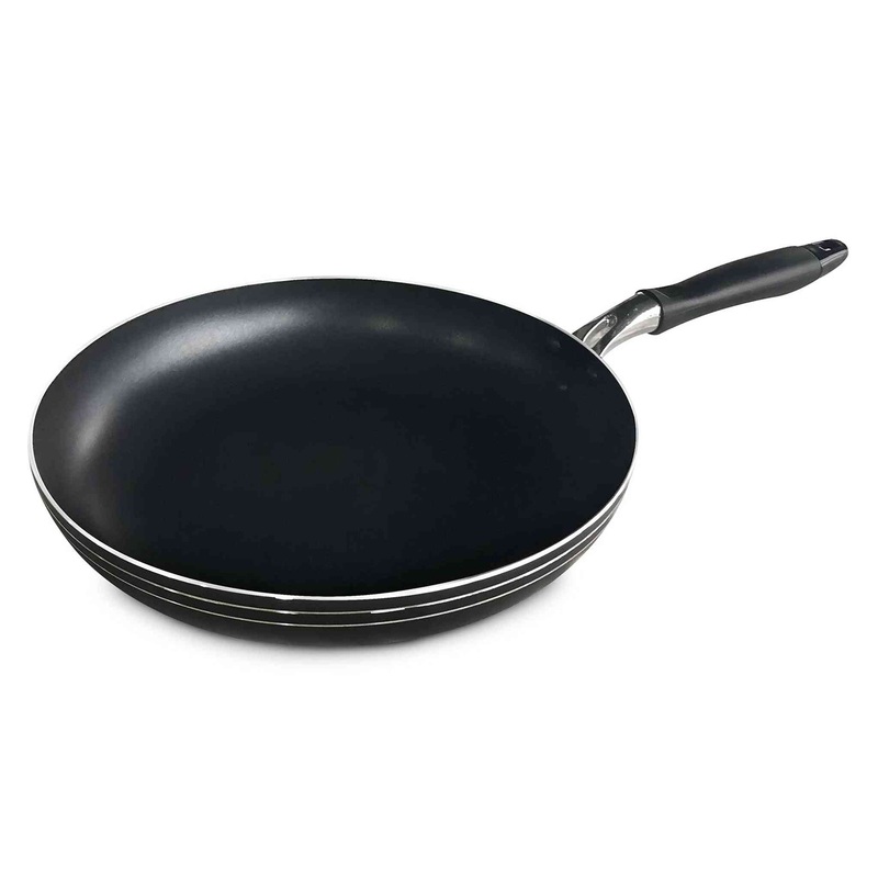 Bene Casa – Aluminum Non-stick Frying Pan with Cool Touch Handle (10 Diameter) – Stackable for Simple Storage – Dishwasher Safe