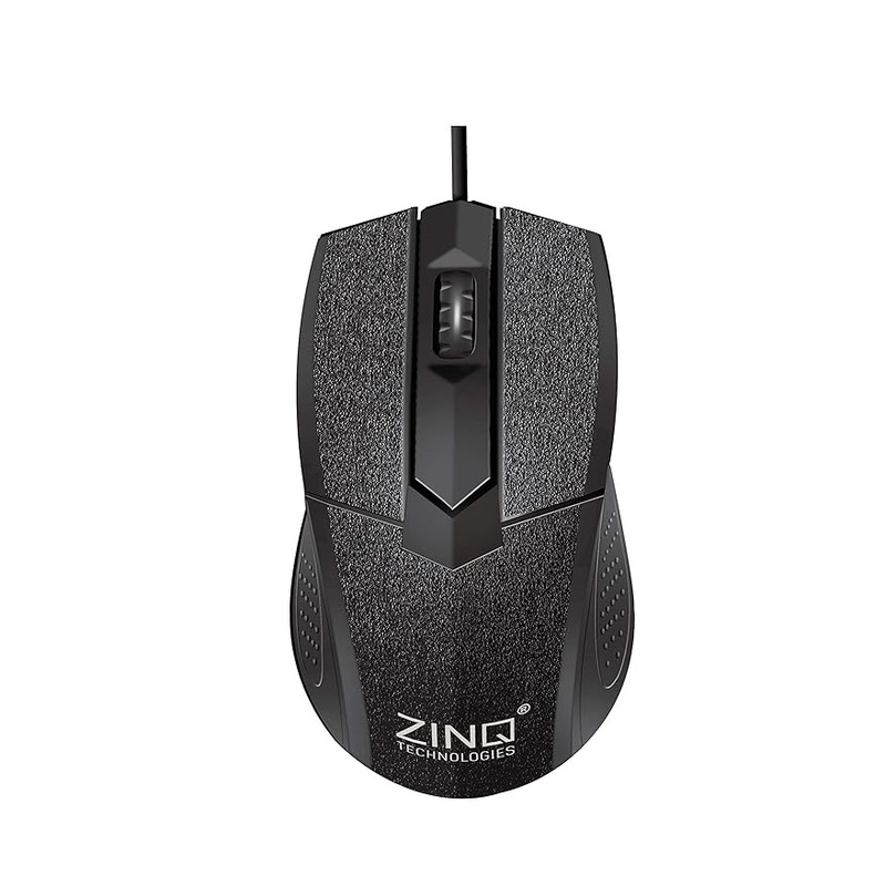 (Open Box) Zinq Technologies ZQ233 Wired Mouse with 1000DPI, 10 Million Clicks Lifespan for Laptop and Desktop (Black)