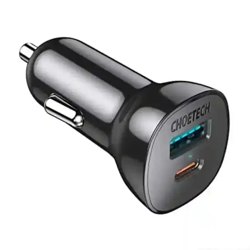 Choetech PD 20W Dual-Port Car Charger TC0005  Black