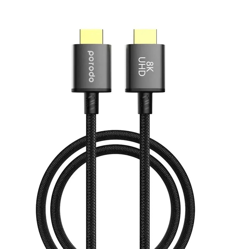 Porodo Braided HDMI Ultra HD Cable(3m-10ft) Black
