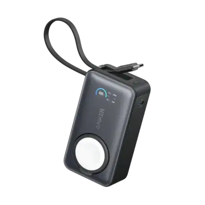 A1657H11 , Anker MagGo Power Bank (10K, 35W, For Apple Watch, Built-In USB-C) -Black