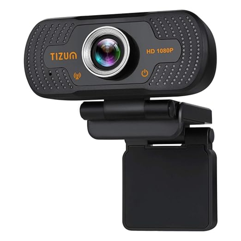 (Open Box) Tizum ZW81- Full HD 1080p Webcam, Widescreen Viewing Angle, Auto Light Correction, Noise-Reducing Mic, for Skype, FaceTime, Hangouts, Xbox, PC/Mac/Laptop/MacBook/Tablet