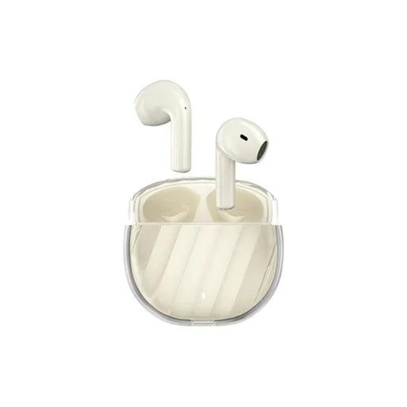 WiWU Wireless Bluetooth Earbuds T16 Jade TWS EAN Earphone with Charging Case Stero sound Headphone (Ivory)