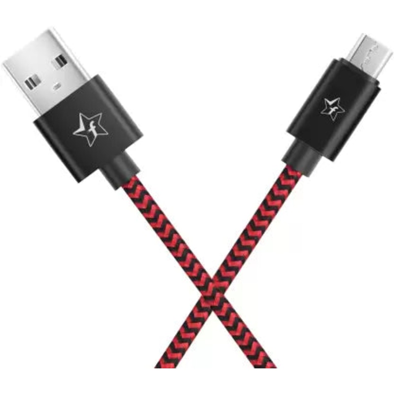 (Open Box) Flipkart SmartBuy Micro USB Cable 2.4 A 1 m AMRBR1M04  (Compatible with Mobile, Tablet, Black, Red)