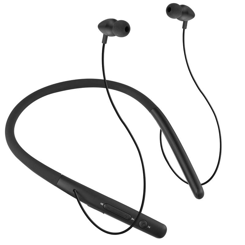(Open Box) FLiX (Beetel Blaze 200 Wireless Bluetooth in Ear Collar Neckband Earphones with mic and Vibration Alert,Extra Thumping Super Bass,Upto 200H Stand by, Premium Metal Magnetic Tips (Black)(XNB-N105)