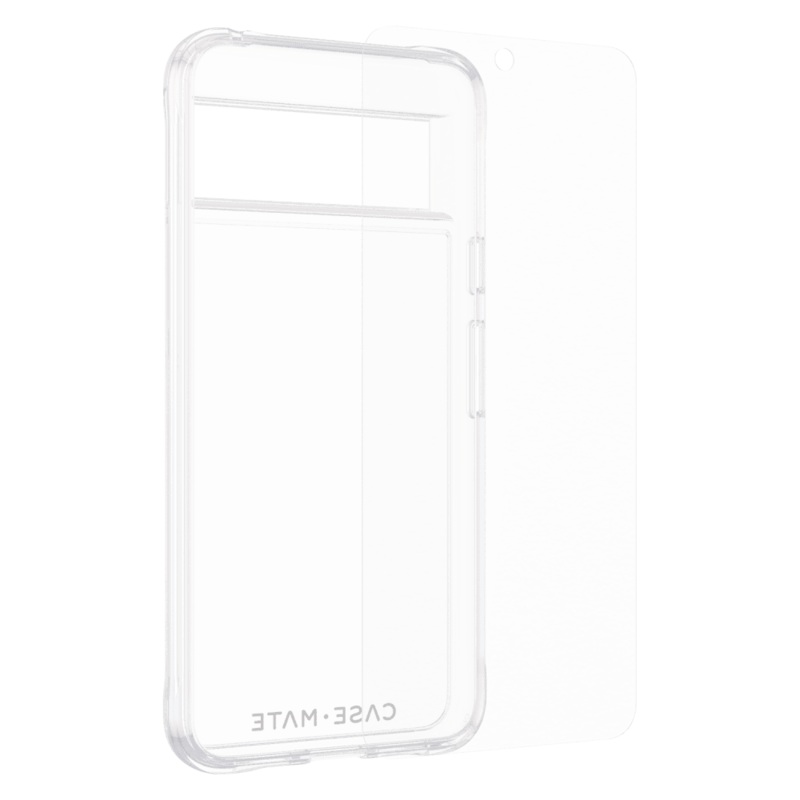 Case-Mate Protection Pack Tough Case and Glass Screen Protector for Google Pixel 8 Clear