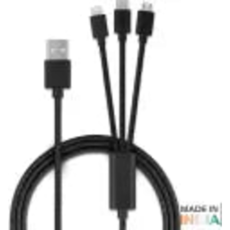 (Open Box)Flix USB Type C Cable 2 A 1.5 m XCD-T101 BLK  (Compatible with Mobile, Tablet, Black, One Cable)