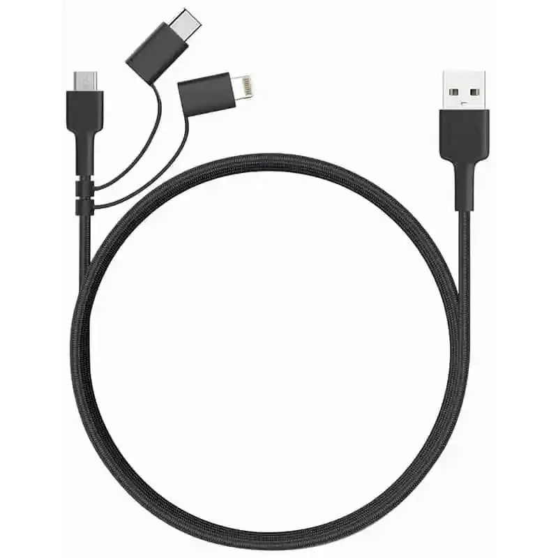 Aukey 3-in-1 USB Cable (1.2m / 3.95ft) – Black