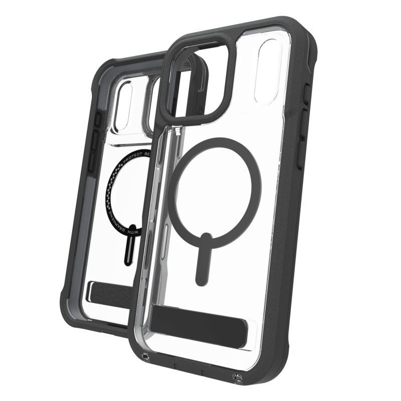 ZAGG Rainier Snap MagSafe Case with Kickstand for Apple iPhone 17 Pro Max Black