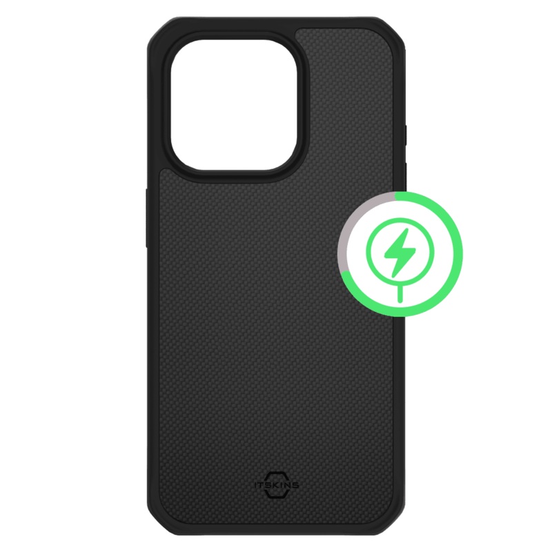ITSkins Ballistic_R Nylon MagSafe Case for Apple iPhone 15 Pro Black
