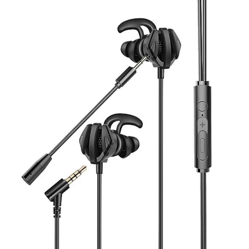 (Open Box) Cosmic Byte CB-EP-05 Wired Gaming in Ear Earphone with Microphone Detachable for PC, PS4, Mobiles, Tablets (Black)