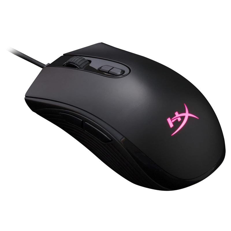 (Open Box) HyperX Pulsefire Core RGB USB Gaming Mouse, Software Controlled RGB Light Effects & Macro Customization, Pixart 3327 Sensor up to 6,200DPI, 7 Programmable Buttons- Black (HX-MC004B)