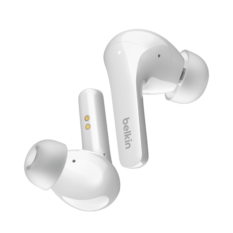 Belkin SOUNDFORM Flow ANC TWS Earbuds Clear Sound & Comfort – White & Black