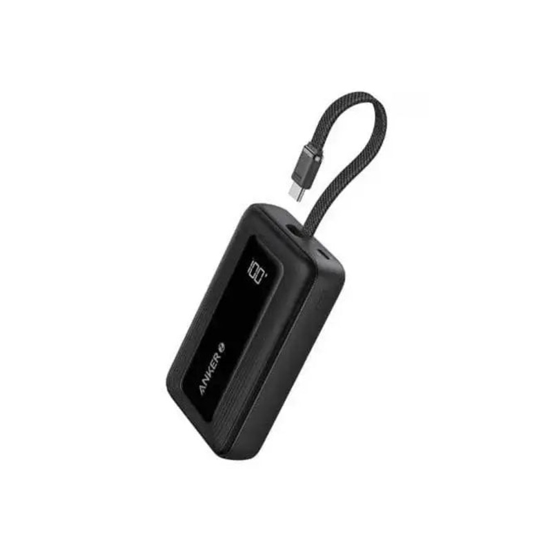 A1688H11 Anker Zolo Power Bank (10K, 30W, Built-In USB-C Cable) -Black