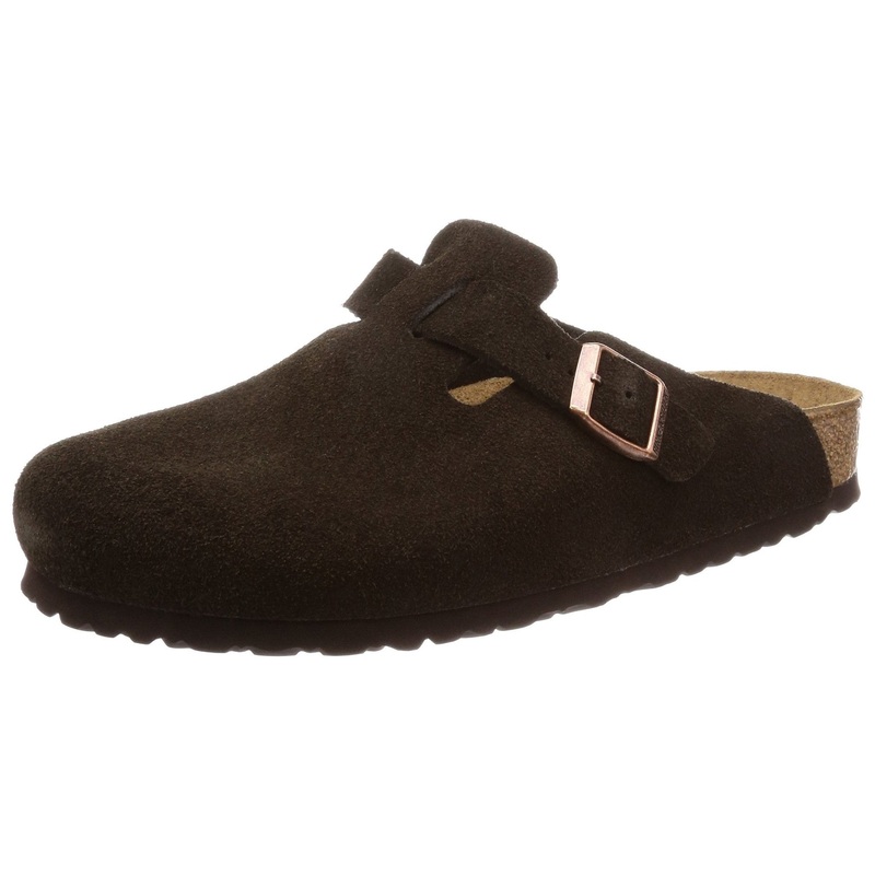 Birkenstock Womens Boston Sandals Summer Beach Flat Soft Foot Bed Clogs – Mocha – 8
