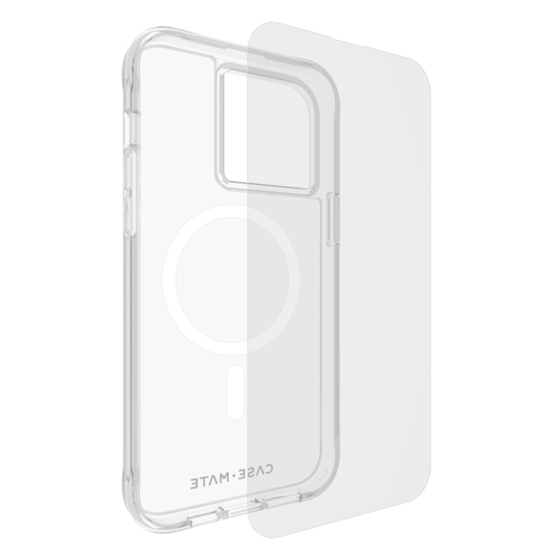 Case-Mate Protection Pack Tough Case and Glass Screen Protector for Apple iPhone 15 Pro Max