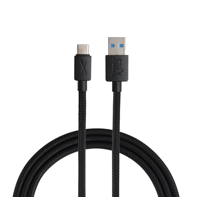 (Open Box)  FLiX (Beetel) USB to Type C PVC Data Sync & 2A Smartphone Fast Charging Cable, Made in India, 480Mbps Data Sync, Tough Cable, 1 Meter Long USB Cable for USB Type C Devices Black XCD-C12