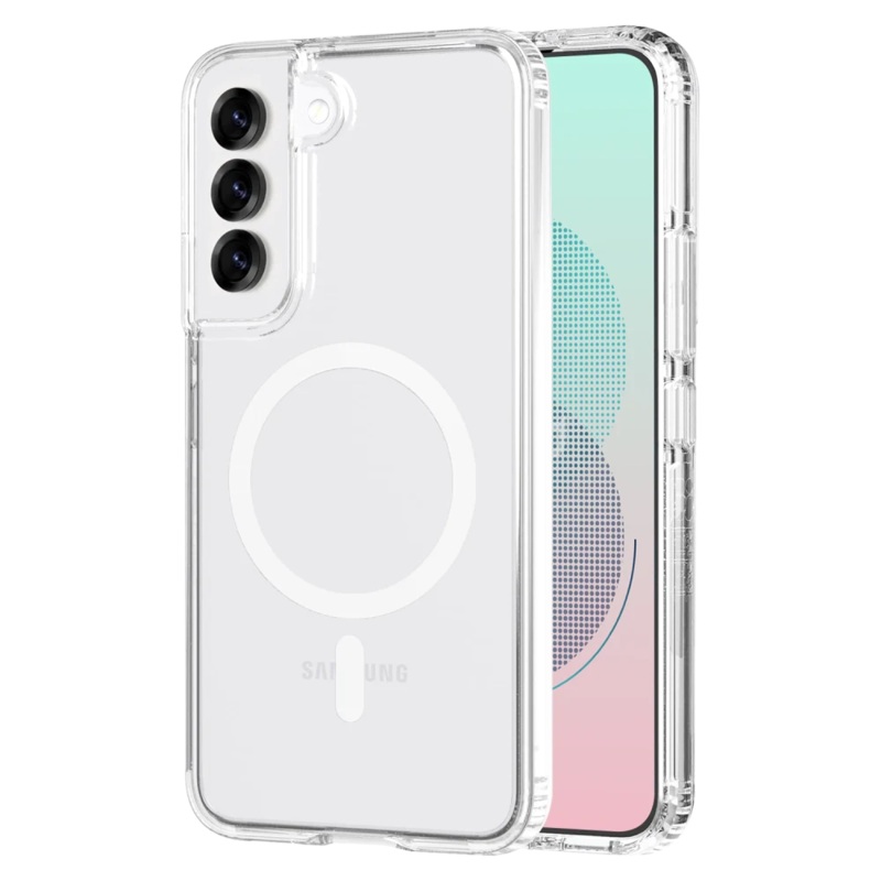 AMPD – TPU / Acrylic Crystal Clear Case with Mag Ring for Samsung Galaxy S25
