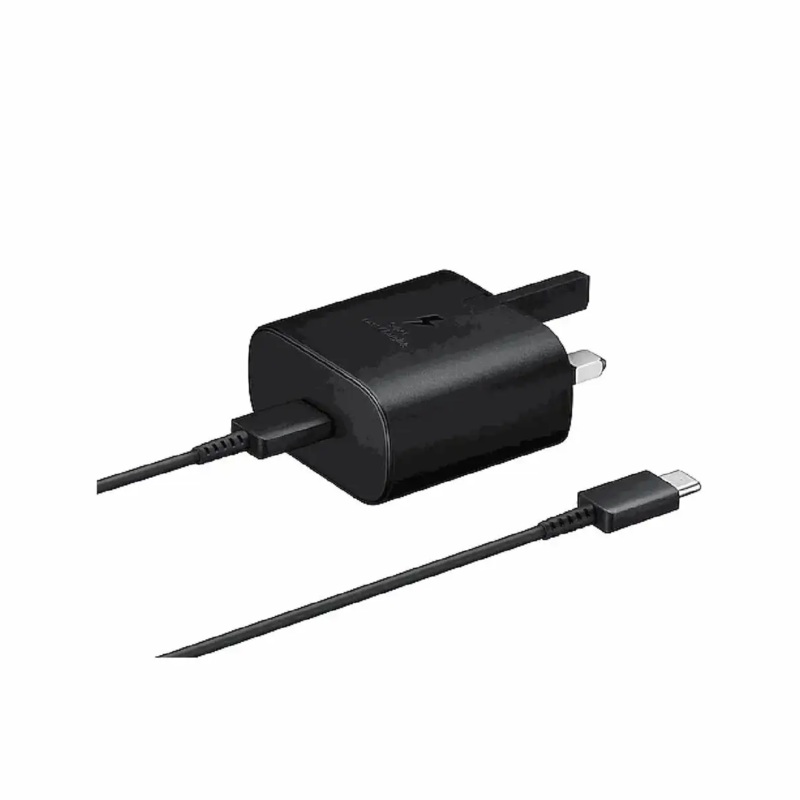 EP-TA800XBEGAE | SAMSUNG Power Adapter 25W PD | USB-C Port | USB-C To USB-C Cable – Black