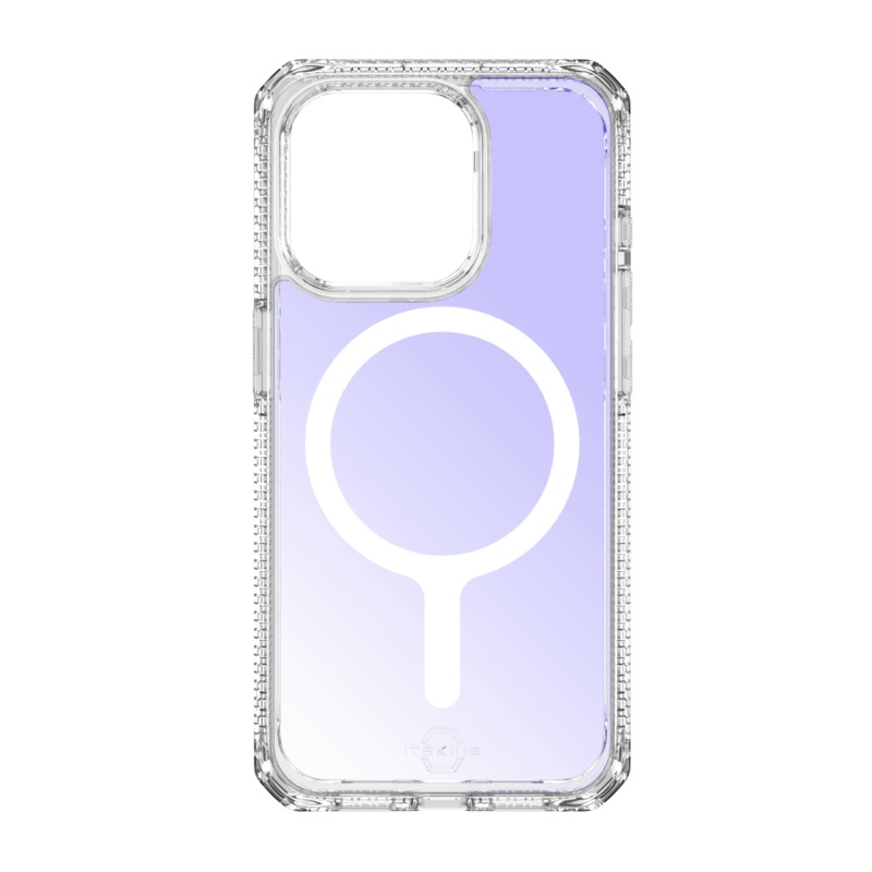 ITSkins Hybrid_R Iridescent MagSafe Case for Apple iPhone 15 Pro Purple