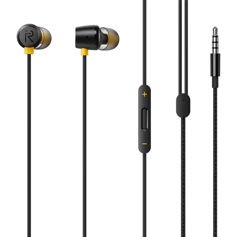 (open box) realme Buds 2 Wired Headset, Black, In the Ear