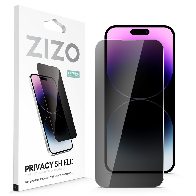 ZIZO PRIVACY Tempered Glass Screen Protector for iPhone 14 Pro Max – Privacy