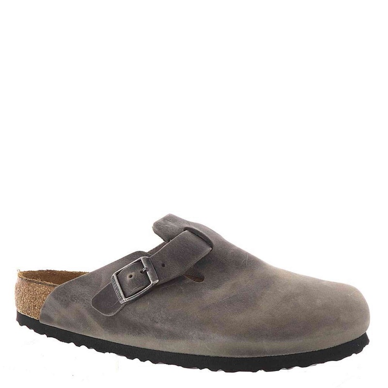 Birkenstock Men’s Boston Soft Footbed Clogs, Iron, Grey, 11 Medium US