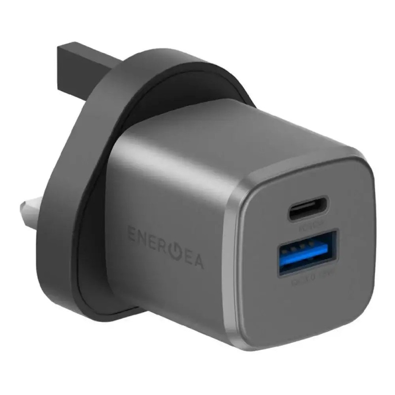 ENERGEA AMPCHARGE GAN20- 1C1A PD/QC3.0 WALL CHARGER-20W (UK) – GUNMETAL
