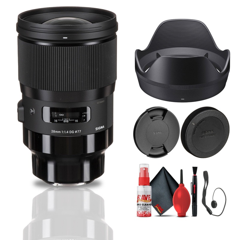 Sigma 28mm f/1.4 DG HSM Art Lens for Sony E Mount Bundle
