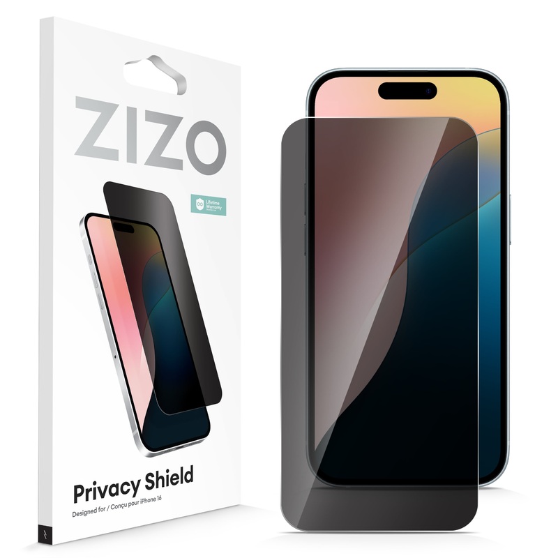 ZIZO PRIVACY Tempered Glass Screen Protector for iPhone 16 – Privacy