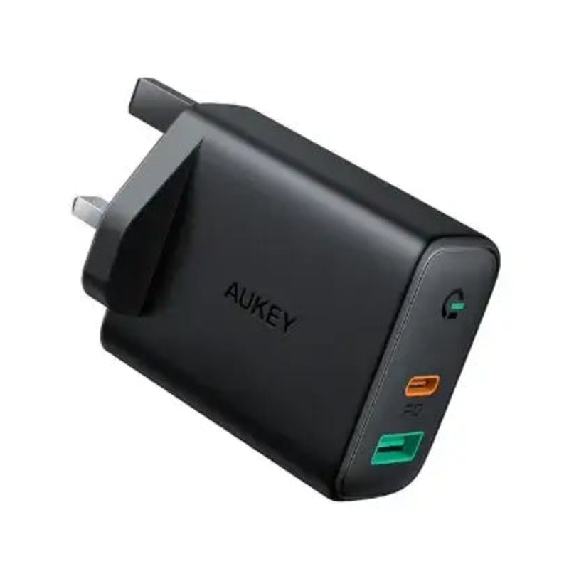 Aukey Adapter Dual-Port 30W PD Wall Charger with Dynamic Detect