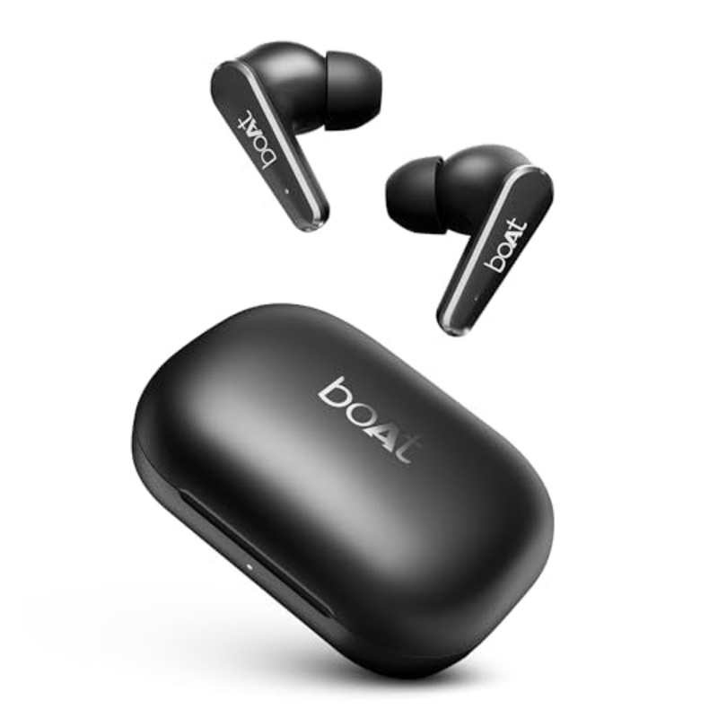 (Open Box) boAt Airdopes 280 ANC Truly Wireless in-Ear Earbuds with 32dB ANC, Ambient Mode, 60HRS Playback, 13mm Drivers, 4 Mics ENx, in-Ear Detection, ASAP Charge,Beast Mode,IPX5 Ear Buds TWS (Active Black)