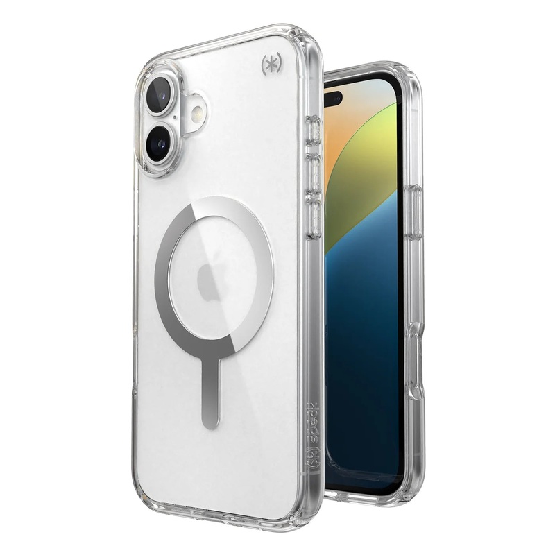 Speck – Presidio Perfect Clear MagSafe Case for Apple iPhone 16 Plus – Clear