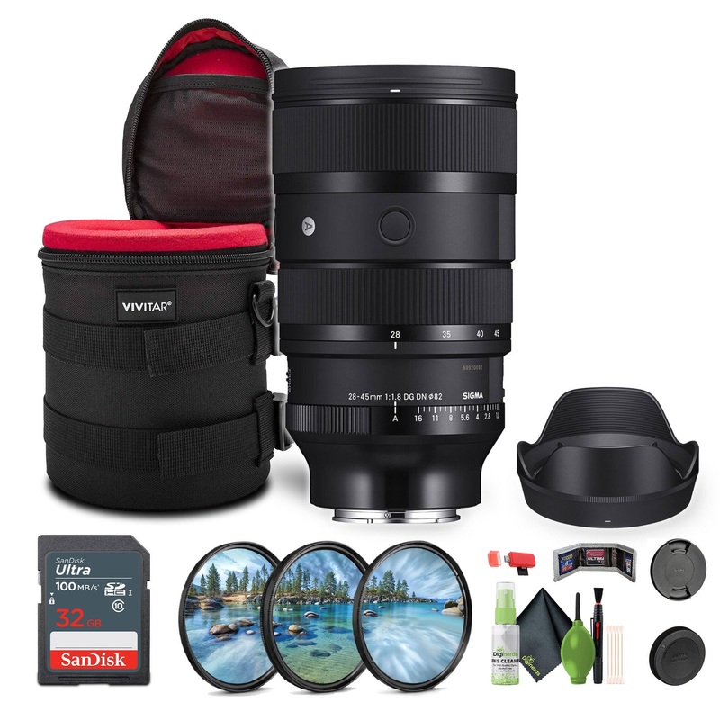 Sigma 28-45mm f/1.8 DG DN Art Lens (Sony E) + Bundle