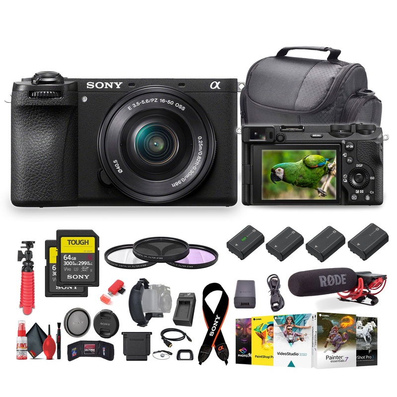 Sony a6700 Mirrorless Vlogger Camera With 16-50mm Lens + VideoMic +More – Bundle