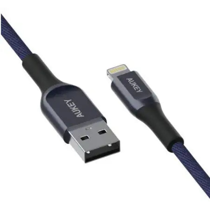 Aukey Kevlar Core – MFi Lighting Cable – 3Ft/1.2Mtrs – Blue