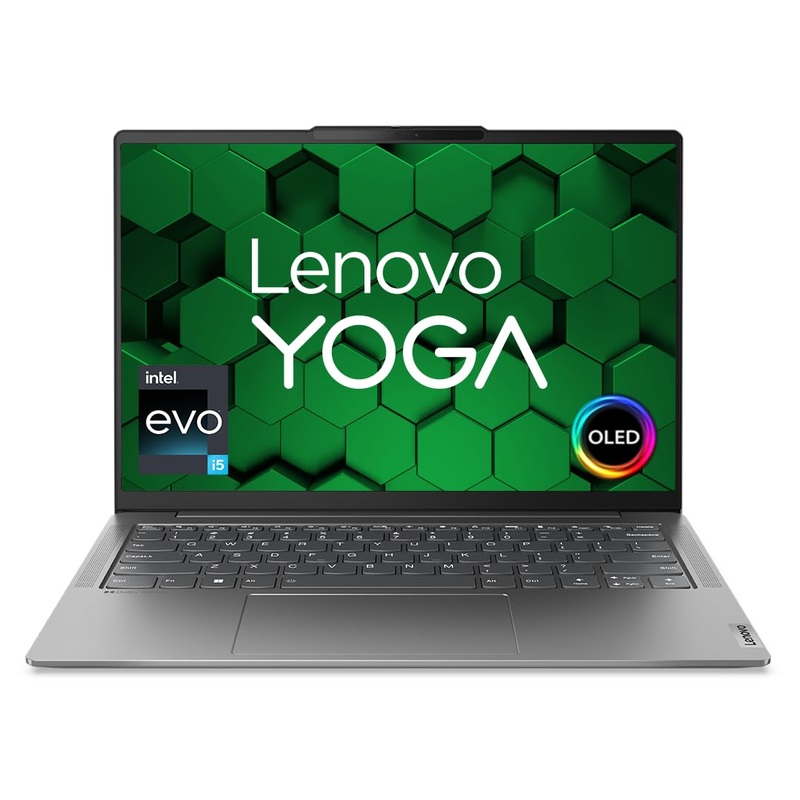 (BRAND REFURBISHED)Lenovo Yoga Slim 6 Intel Evo Core i5 1340P 14(35.5cm) WUXGA OLED 400Nit Laptop (16GB/512GB SSD/Win 11/Office 2021/Backlit KB/1Yr Warranty/Alexa/3 month Game Pass/Storm Grey/1.35Kg), 82WV005JIN