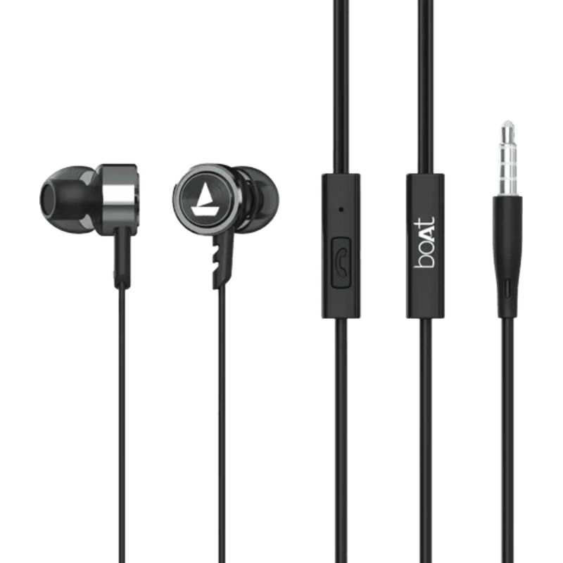 boAt Bassheads | 122 Wired Headset | Gun Metal