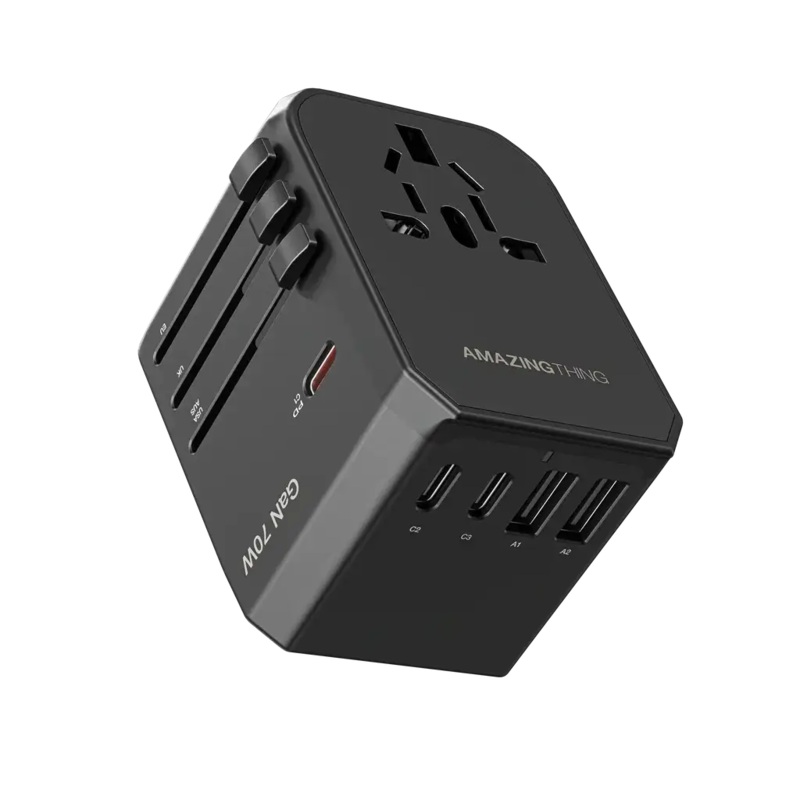 AMAZINGTHING | Explorer PD 70W 5Ports 2A+3C Travel Charge | Black