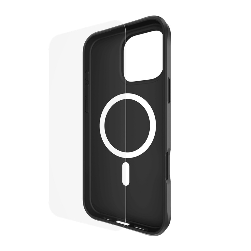 Case-Mate – Protection Pack Tough MagSafe Case and Glass Screen Protector for Apple iPhone 16 Pro Black