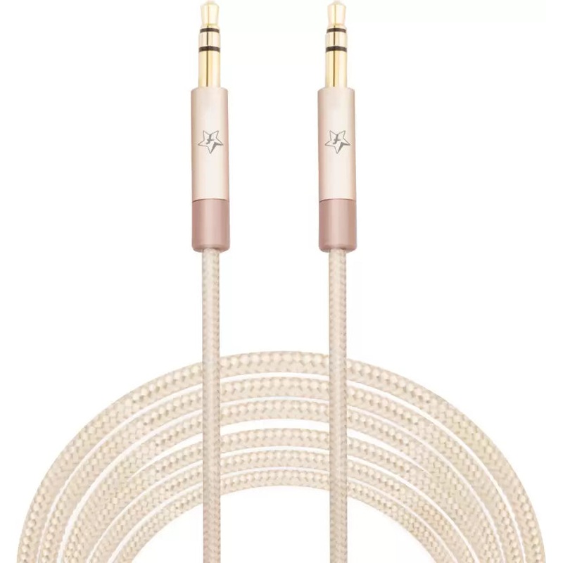 (Open Box) Flipkart SmartBuy A15M-N Aux Cable (1.5 m)  (Compatible with Mobile, Laptop, Tablet, Mp3, Gaming Device, Gold, One Cable)