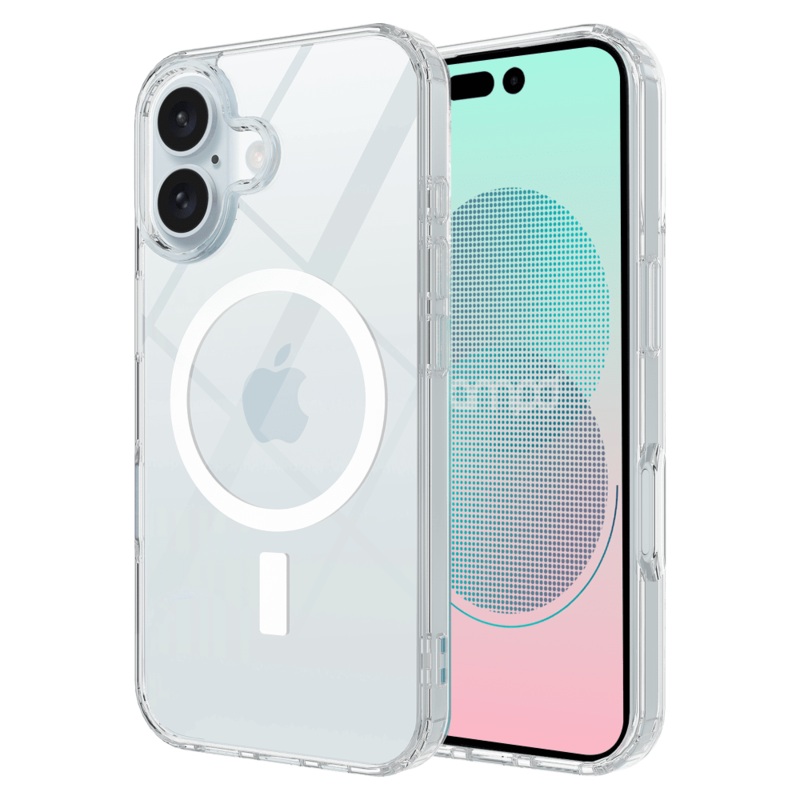 AMPD TPU / Acrylic Crystal Clear MagSafe Case for Apple iPhone 16 Clear